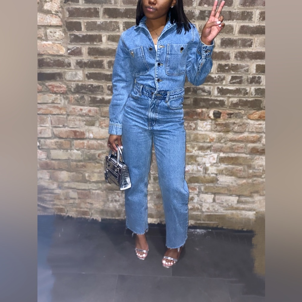 Zara denim jumpsuit